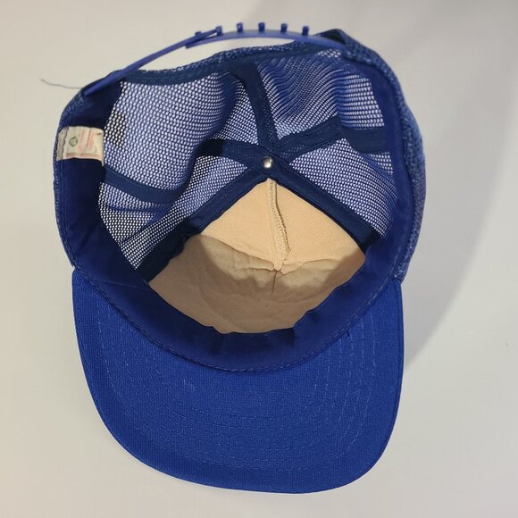 Vintage 80s Miami Mice Miami Vice Parody White/Blue Mesh Snapback Hat/Cap - Picture 5 of 7